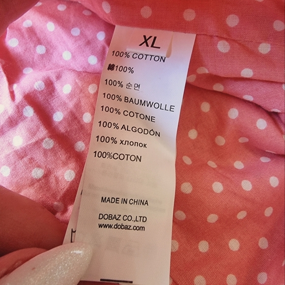 🔥Host Pick🔥🆕️ Dobaz Sherpa Pink Polka Dot Dog Hoodie Sweater Size XL - Picture 9 of 9